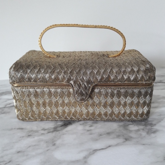 Walborg Handbags - Vintage Walborg Gold Box Handbag made in Japan